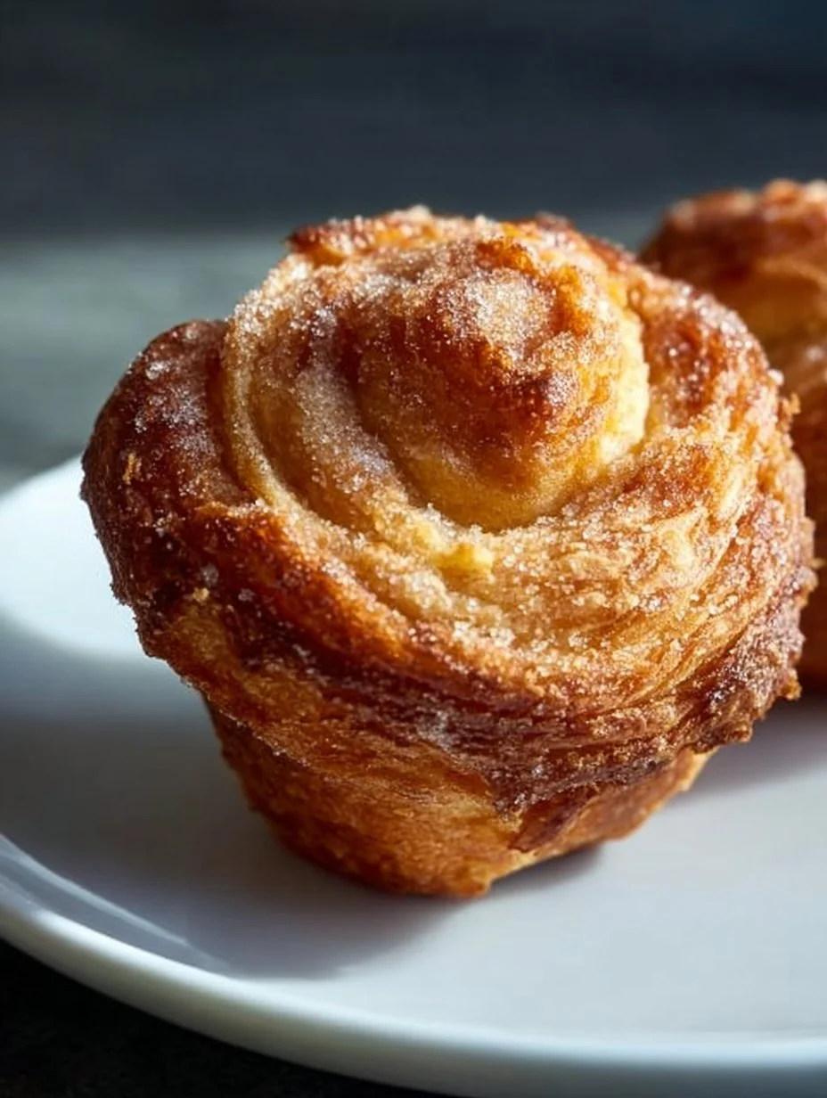 Decadent gluten free cruffins with rich filling and flaky layers
