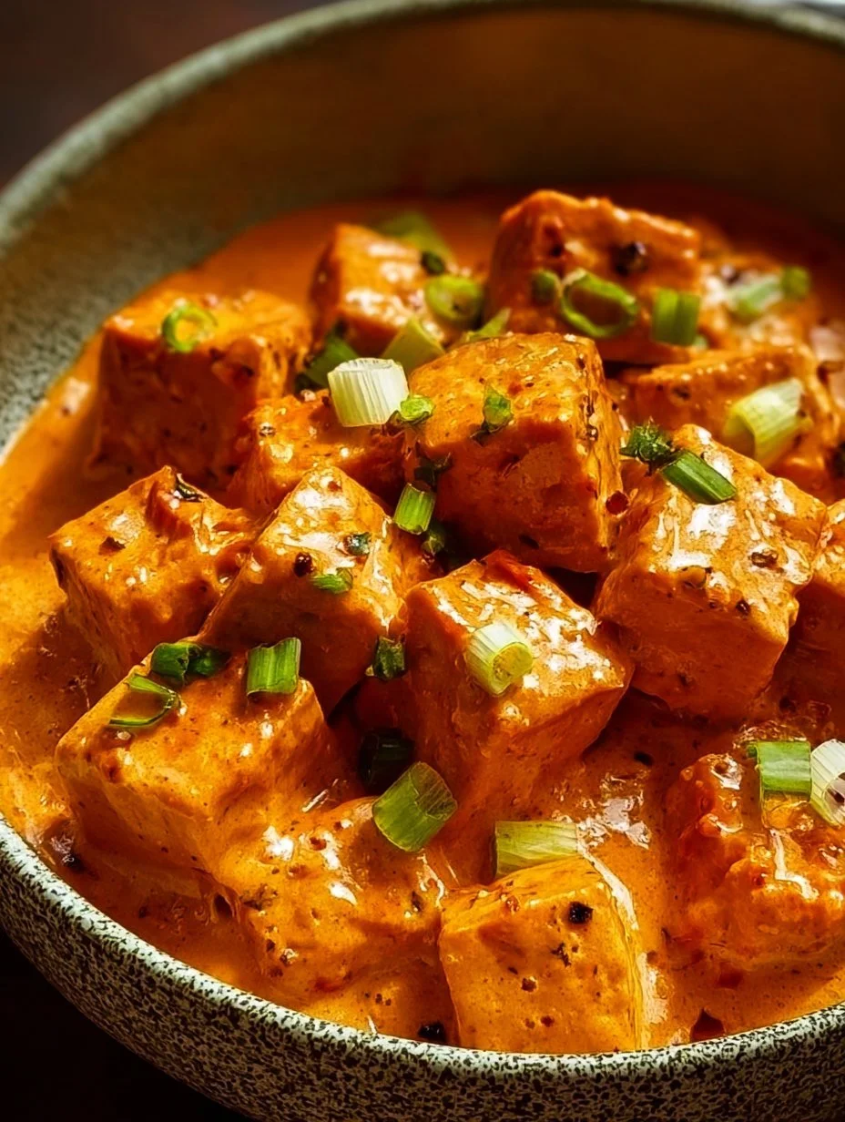 Delicious Spicy Tofu with Creamy Coconut Sauce