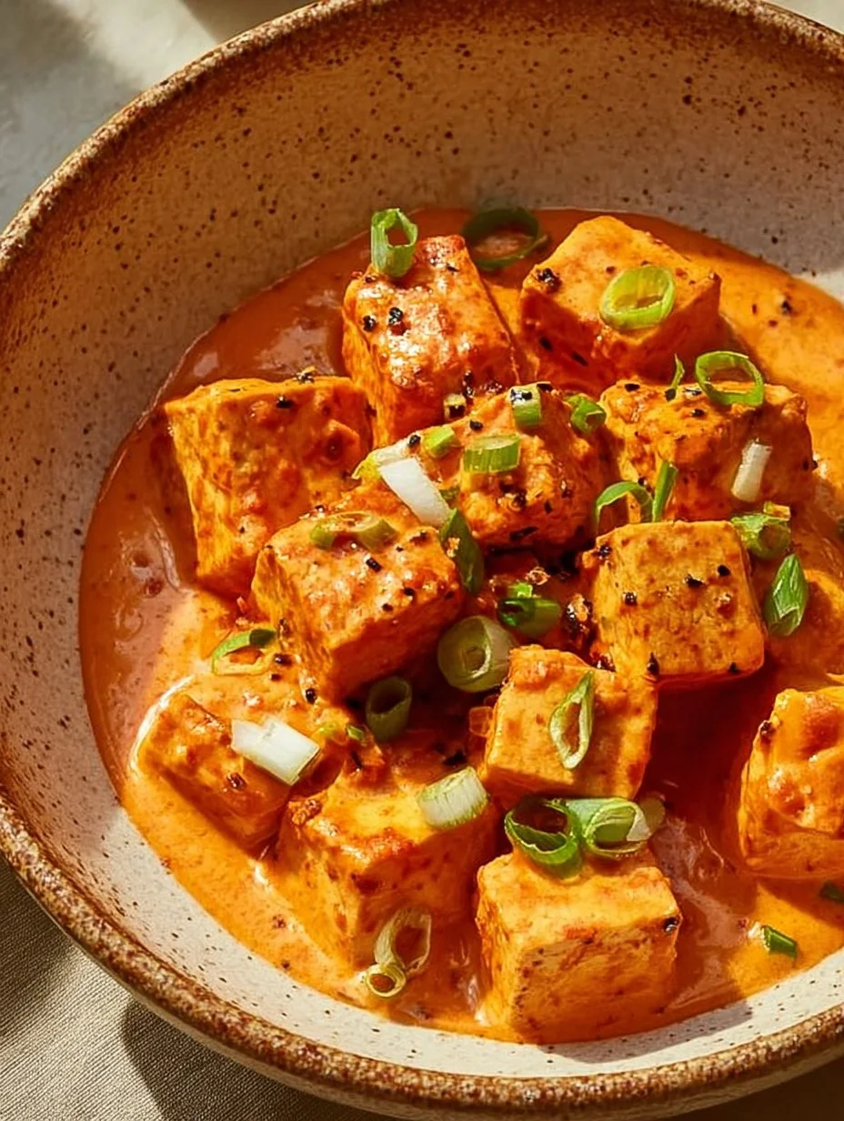 Delicious Spicy Tofu with Creamy Coconut Sauce Recipe