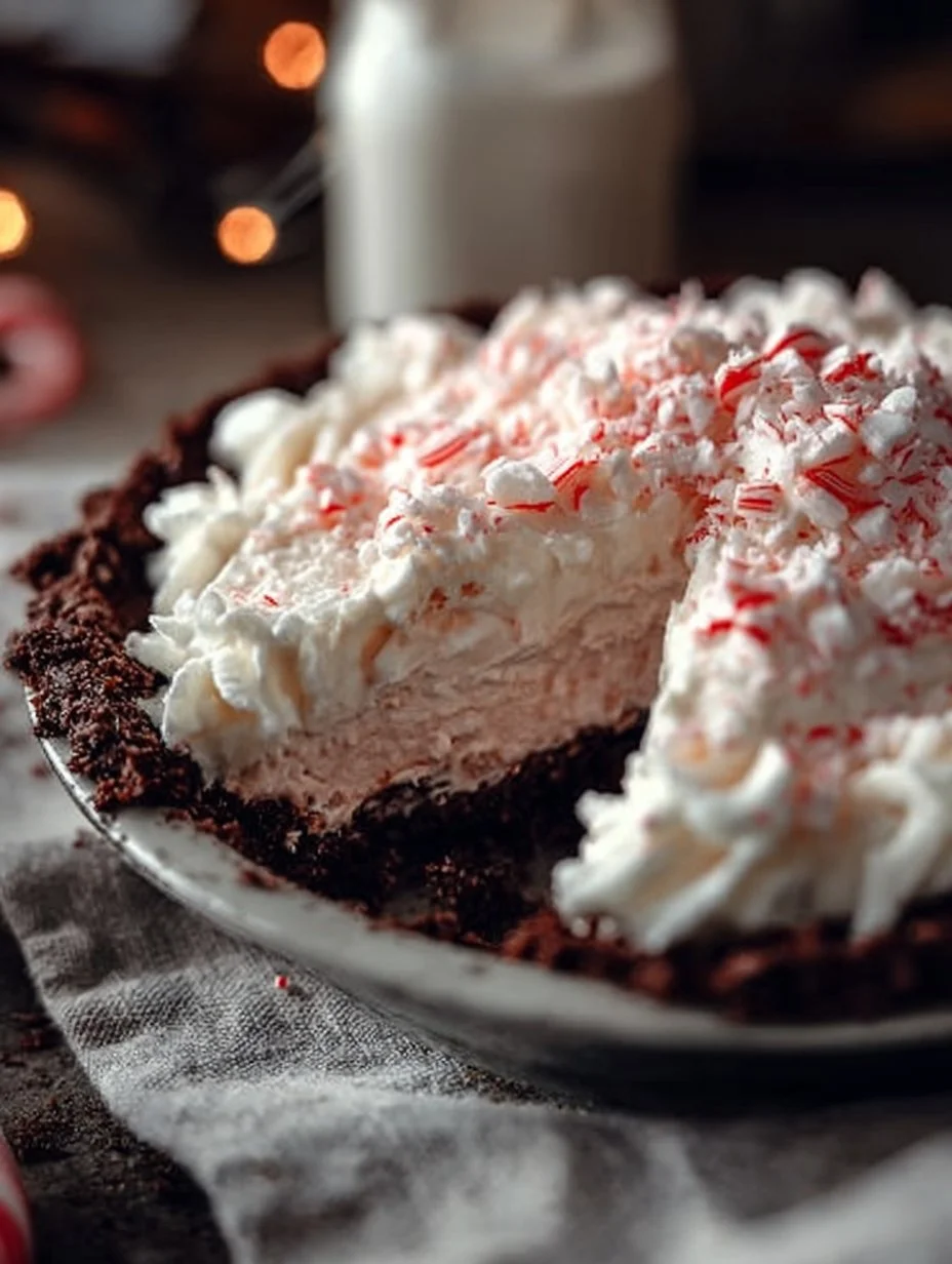 Easy Christmas Peppermint Pie