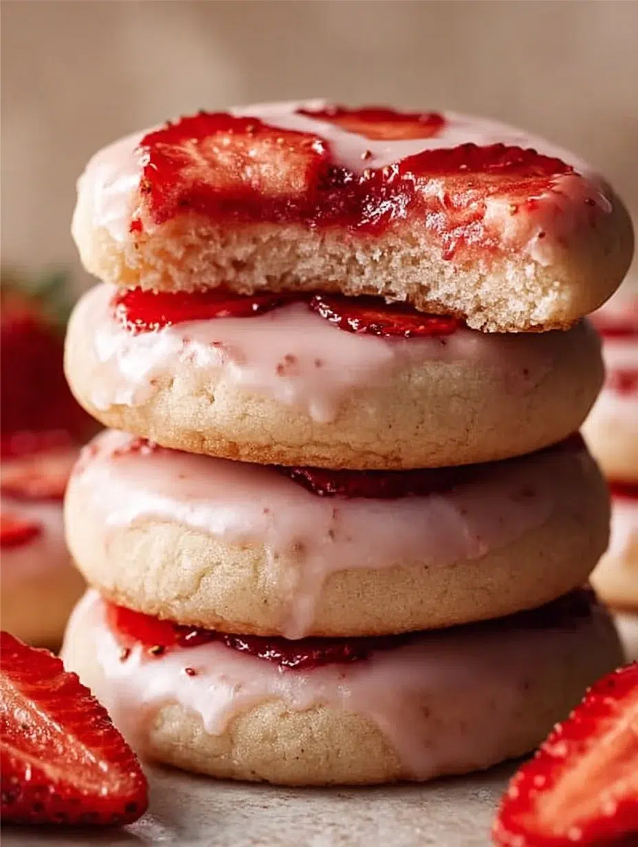 Easy Strawberry Shortbread Cookies - Deliciously Sweet Bites
