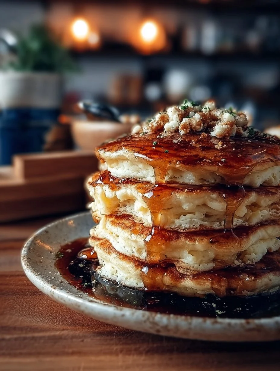 Fluffy Maple Cinnamon Pancakes