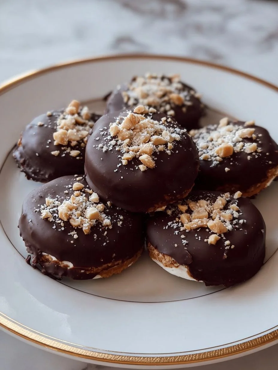 Frozen Greek Yogurt Peanut Butter Bites with a crunchy outer layer
