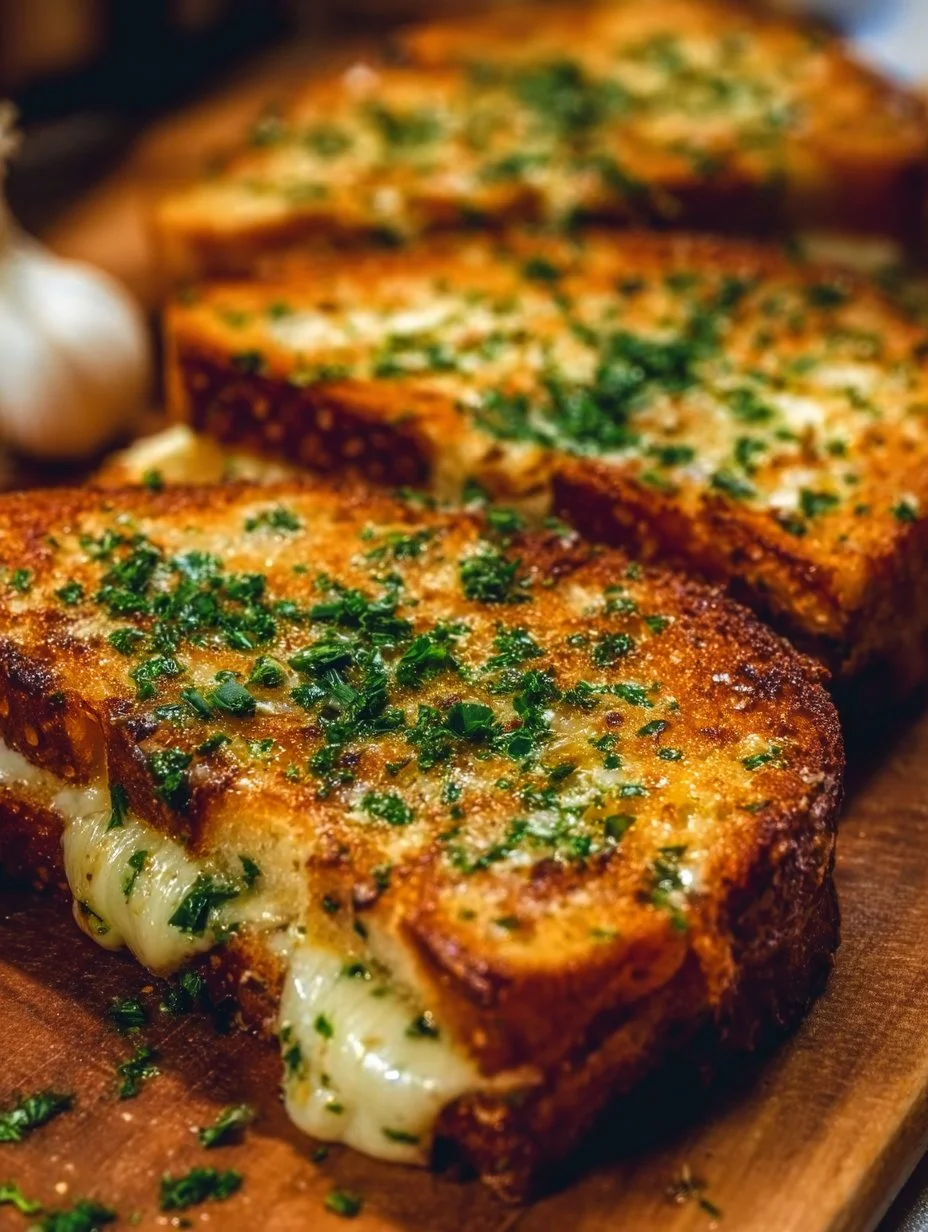 Garlic Bread Grilled Cheese