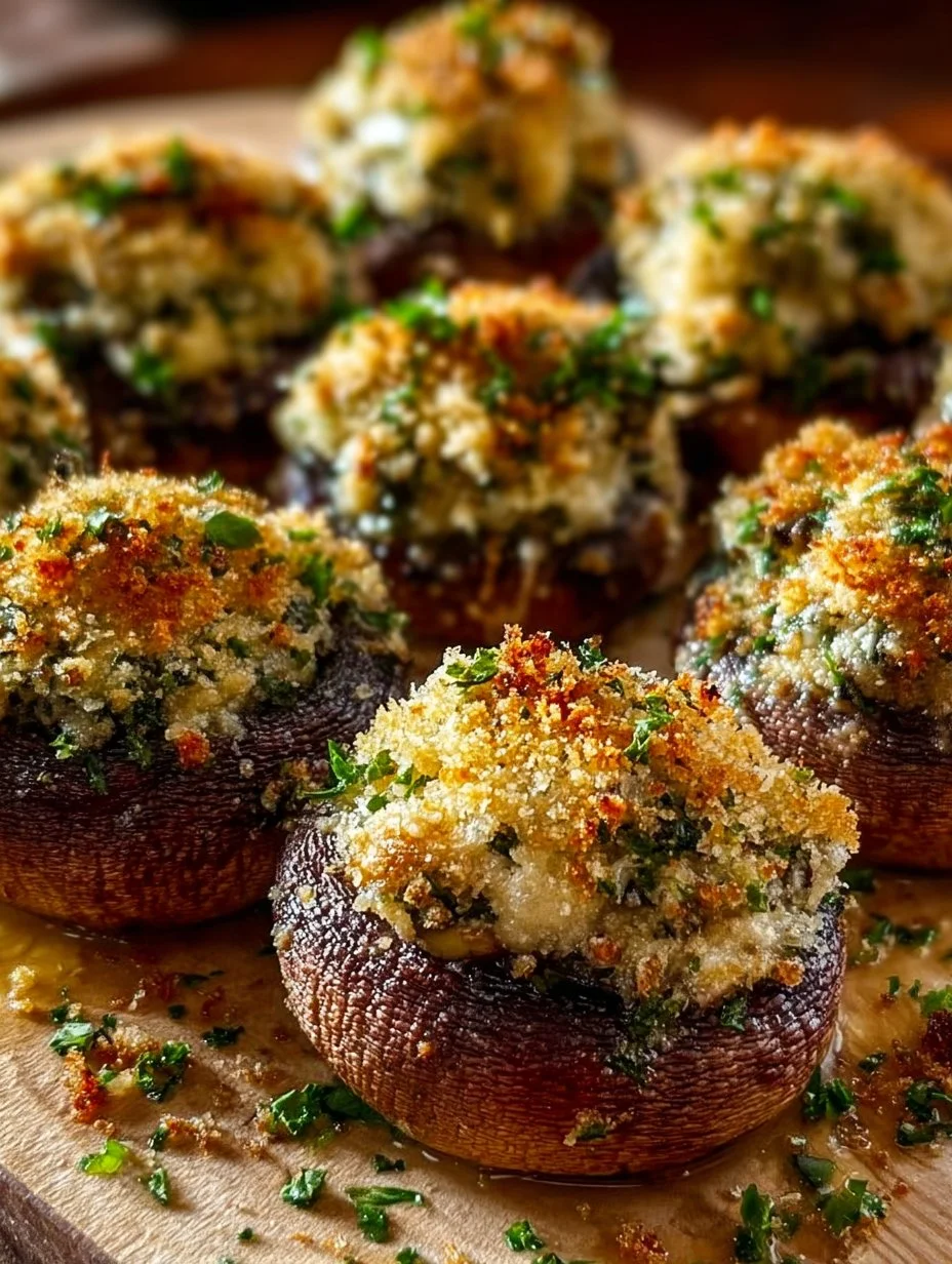 Garlic Parmesan Stuffed Mushrooms