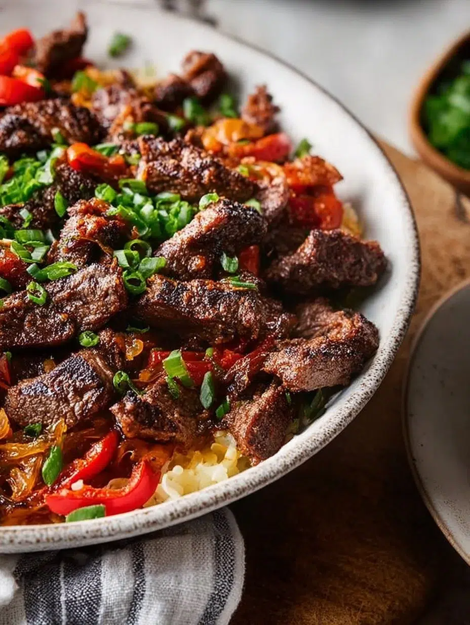 High-Protein, Low-Carb Steak Fajita Bowl