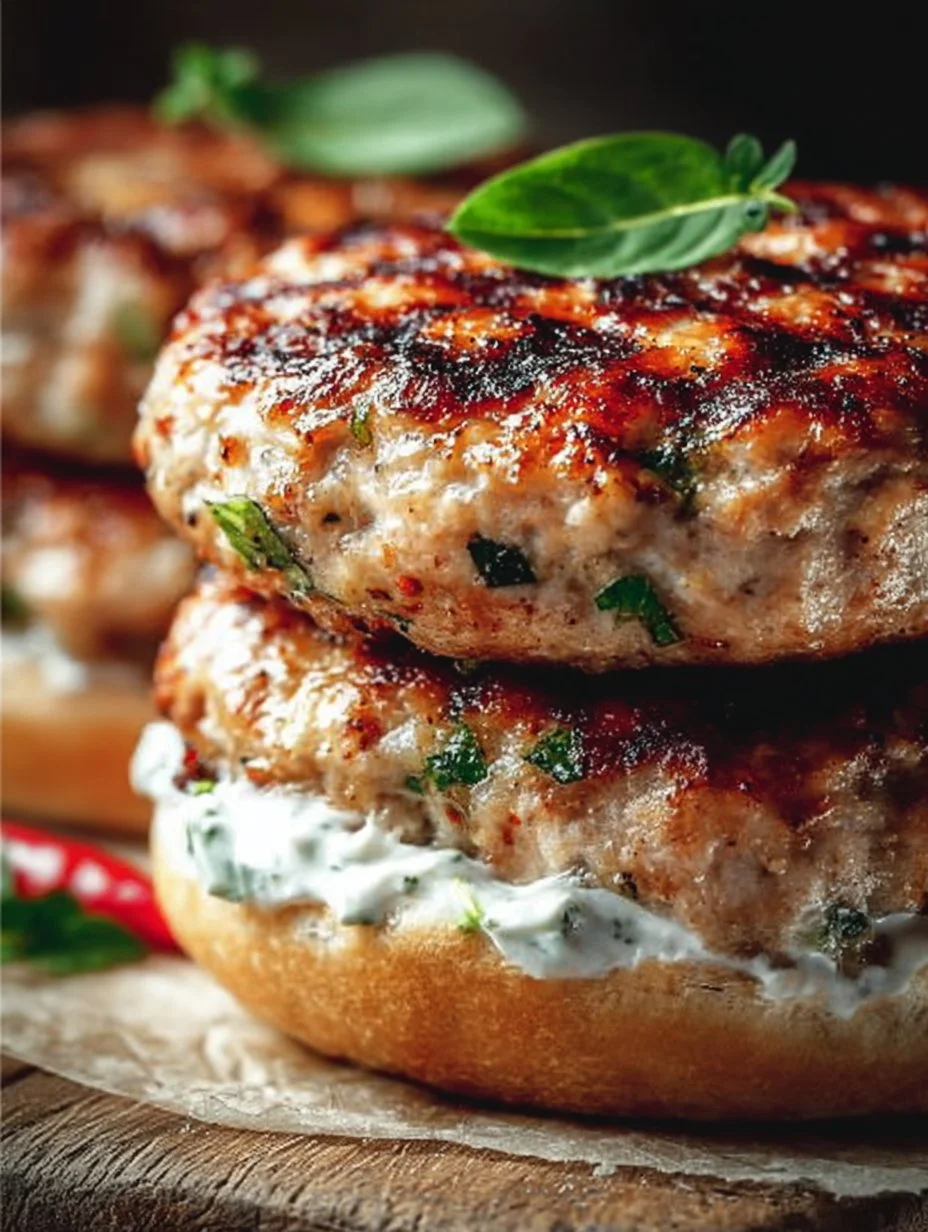 Juicy Greek Chicken Burgers with Tzatziki Bliss