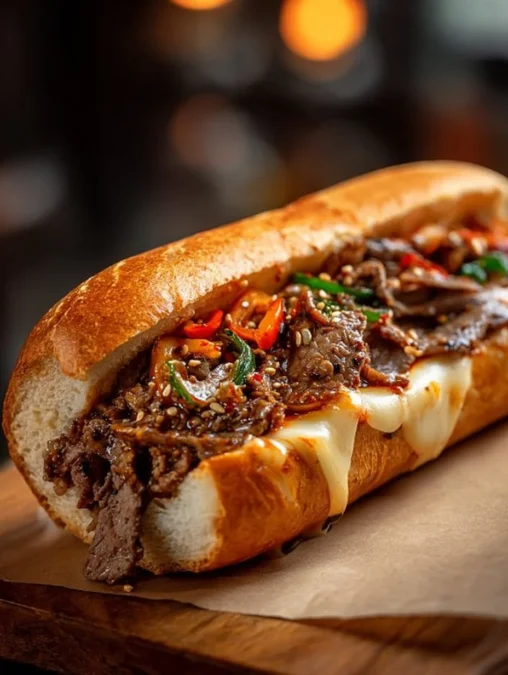 korean inspired kimchi bulgogi cheesesteak - korean inspired kimchi bulgogi cheesesteak 2026 01 22 1