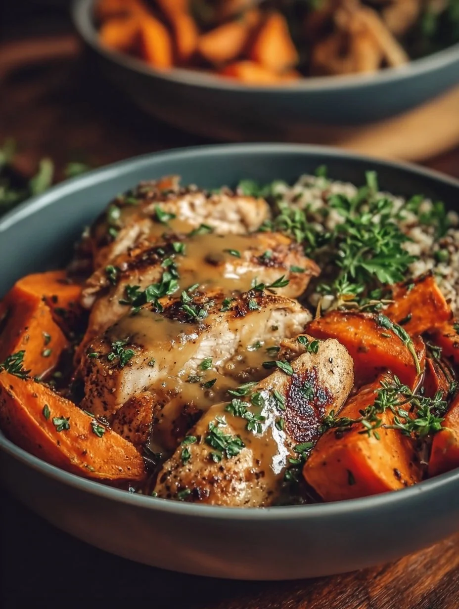 Maple Dijon Chicken & Sweet Potato Bowls That Comfort Your Soul