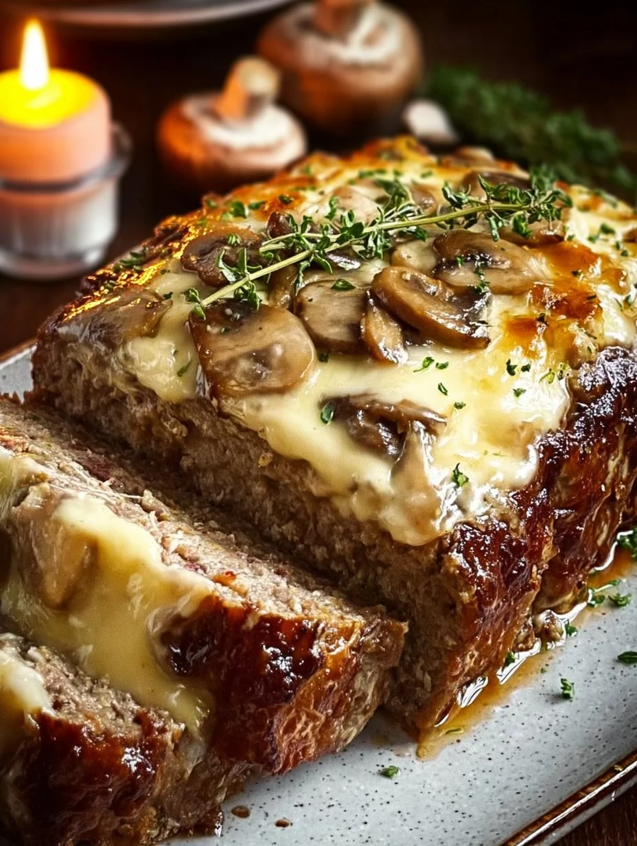 Mushroom Swiss Cheese Meatloaf