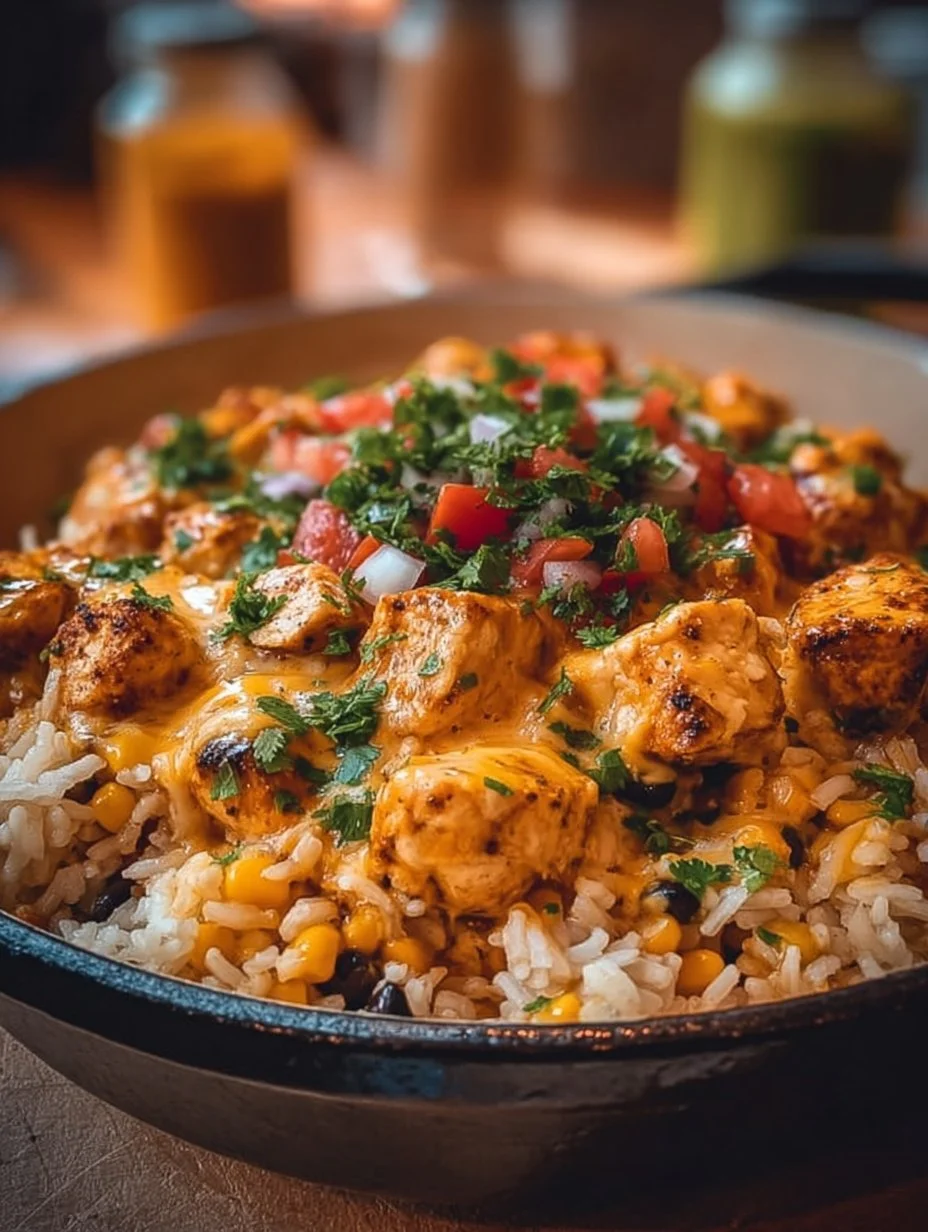 One-Pot Cheesy Southwest Chicken & Rice: Creamy Bliss!