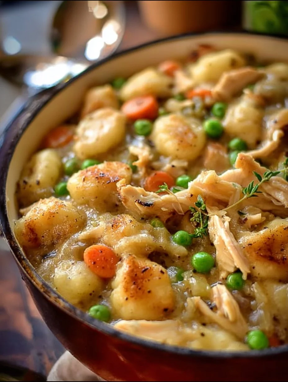 One Pot Gnocchi Chicken Pot Pie