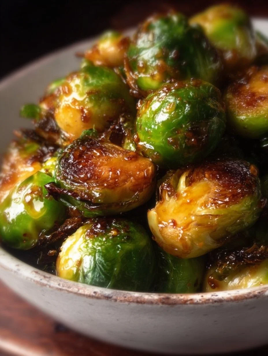 Orange Maple Glazed Brussels Sprouts