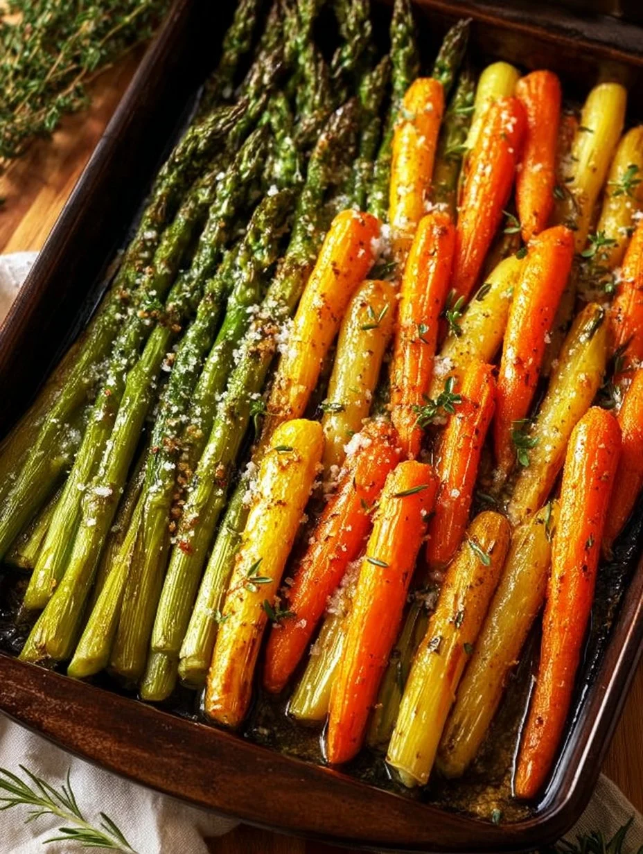 Oven-Roasted Asparagus and Carrot Medley
