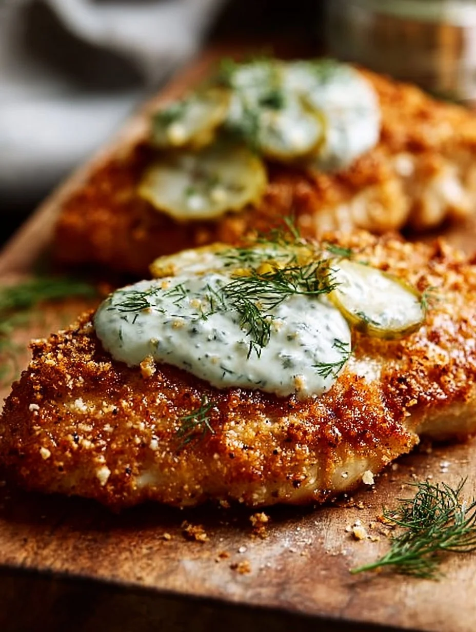 Parmesan Chicken with Dill Pickle Ranch