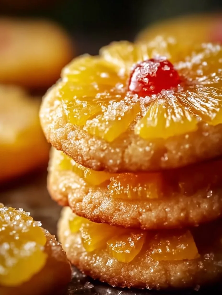Pineapple Upside Down Sugar Cookies