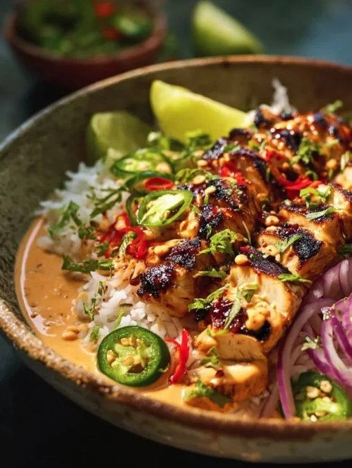 sweet chili chicken bowl coconut lime drizzle - sweet chili chicken bowl with coconut lime drizzle 2