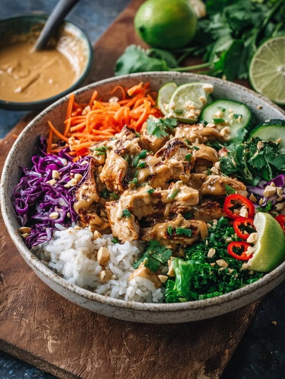 Thai Peanut Chicken Buddha Bowl