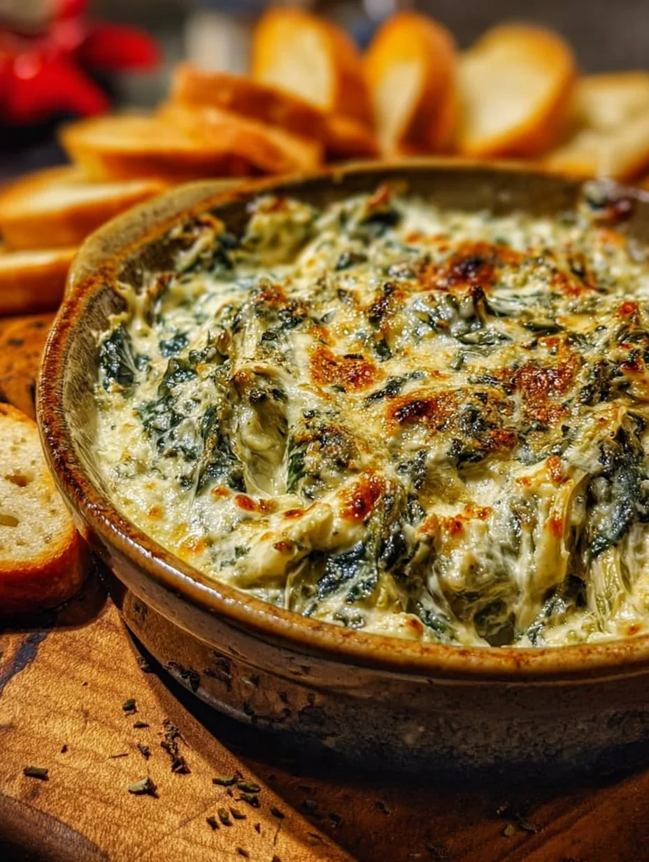 Ultra Creamy Hot Spinach Artichoke Dip