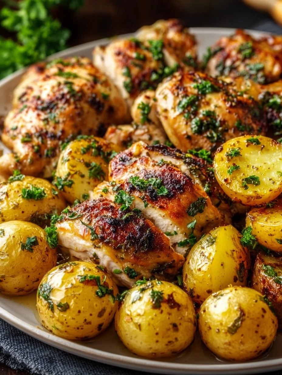 Sheet Pan Lemon Balsamic Chicken and Potatoes Made Easy!