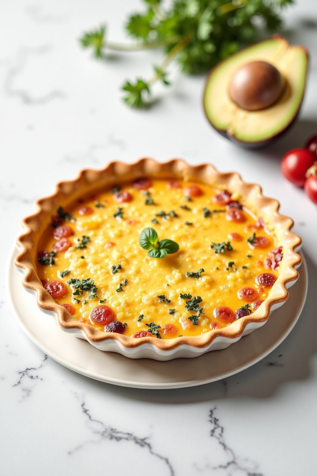 Classic Mother's Day Brunch Quiche beautifully presented on a plate