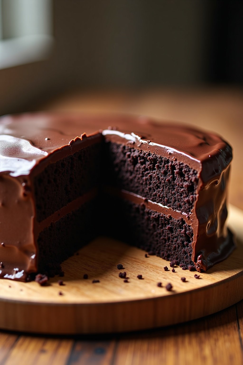 Decadent Chocolate Cake for Mother's Day Brunch cross-section or sliced, max 125 chars