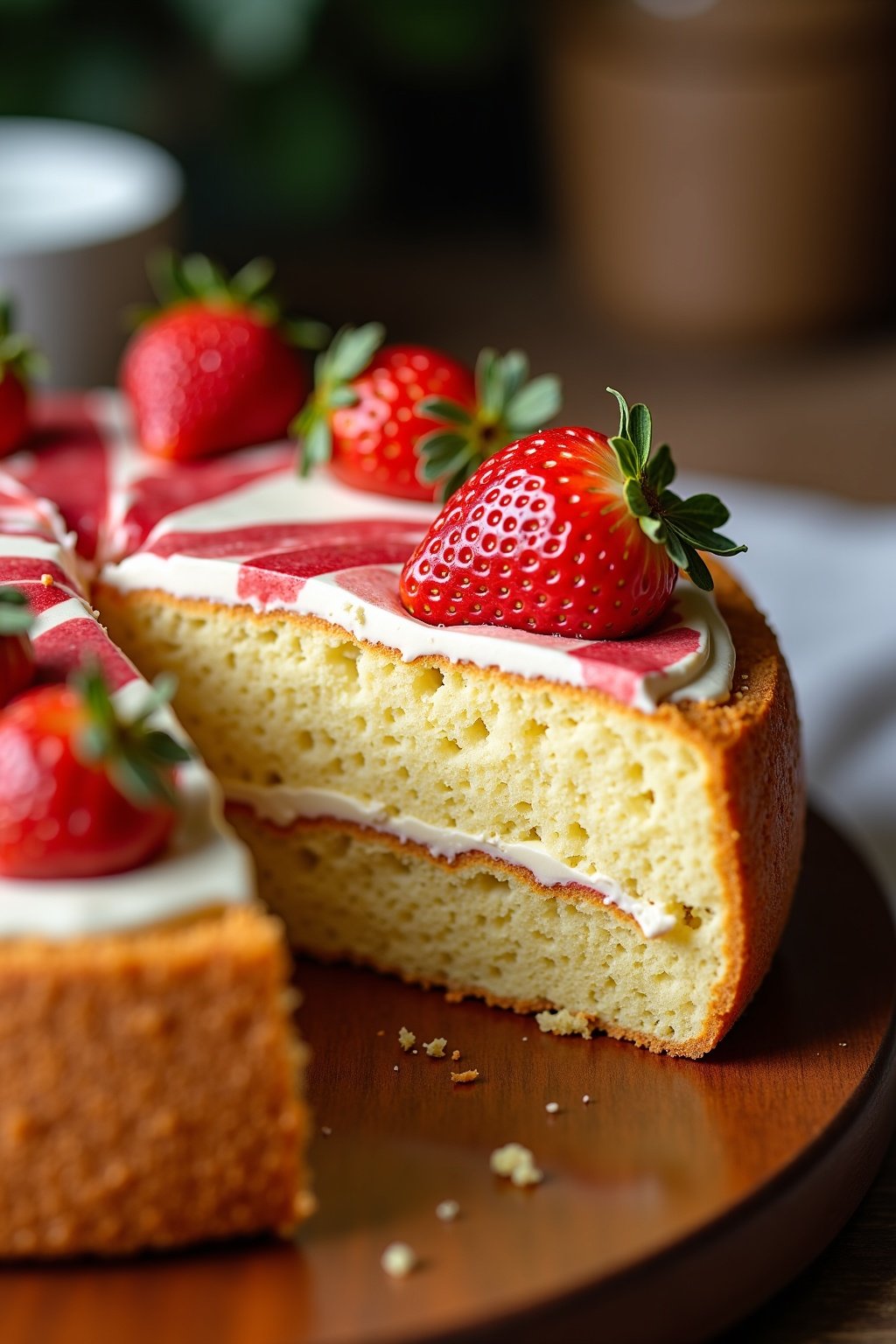 Elegant Mother's Day Brunch Cake Recipe cross-section showing inside texture
