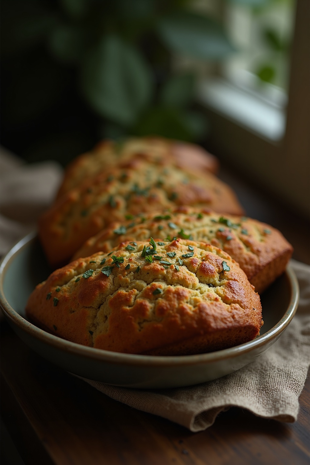 Healthy Zucchini bread — overhead shot