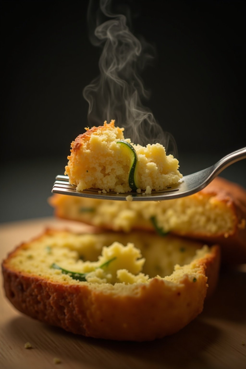 Healthy Zucchini bread close-up texture