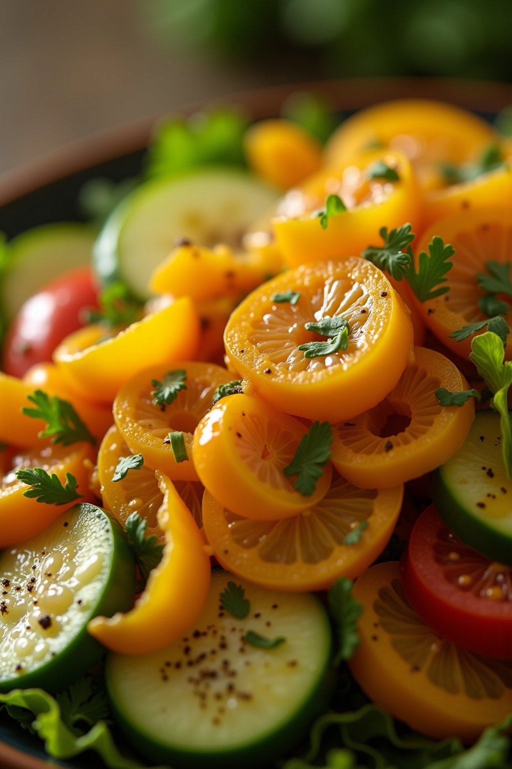 Best Summer salads close-up texture
