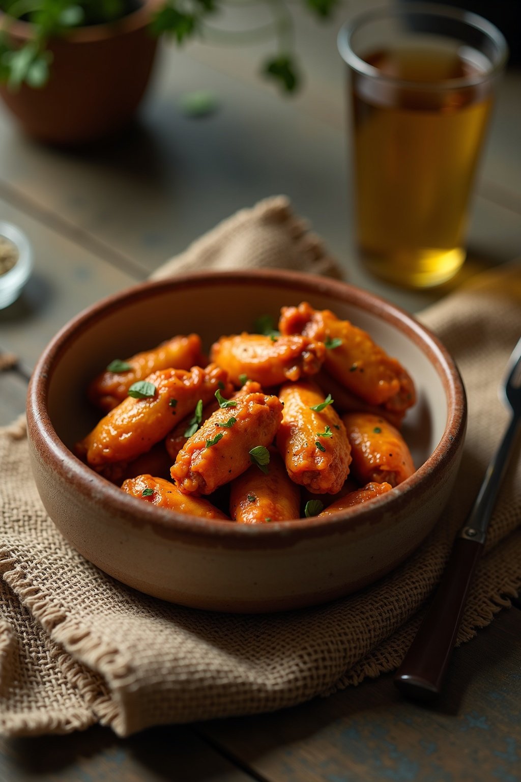 Healthy Chicken wings recipes — overhead shot