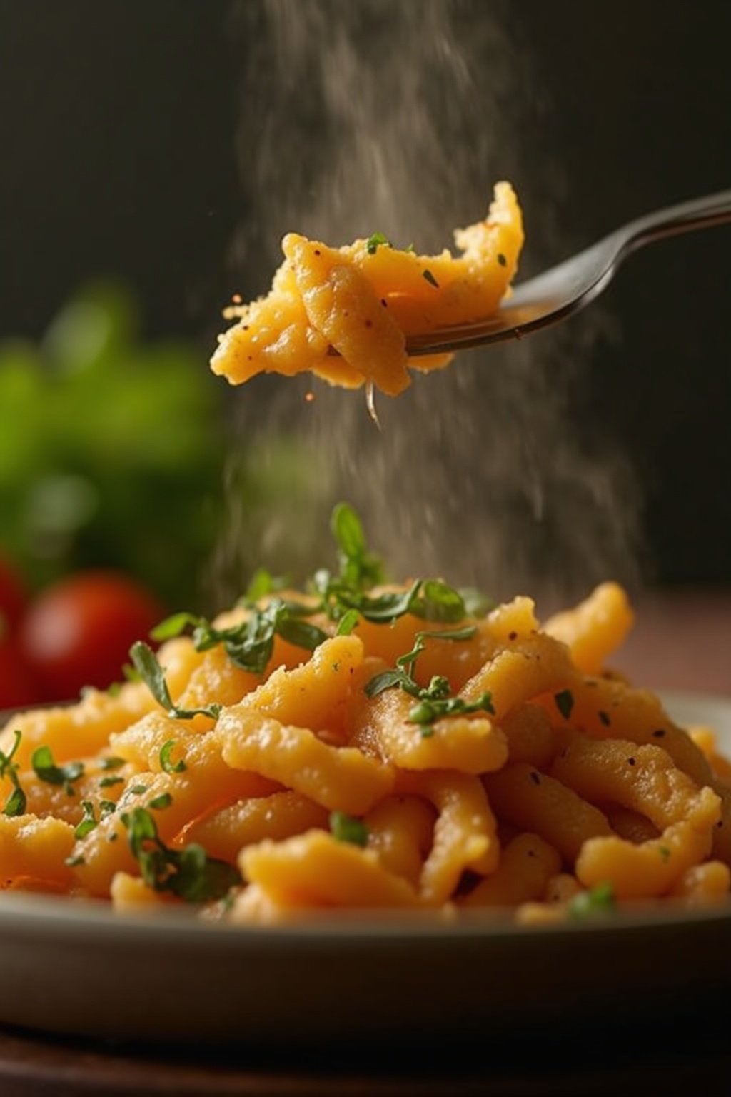 Healthy Garden party menu close-up texture