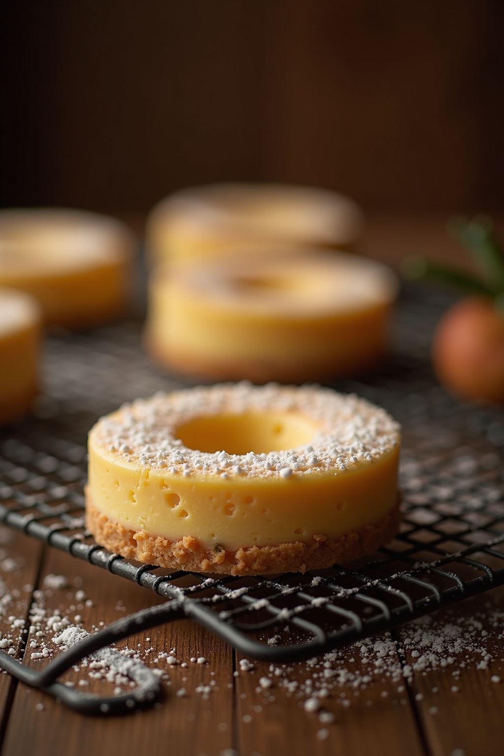 Quick No bake cheesecakes — overhead shot