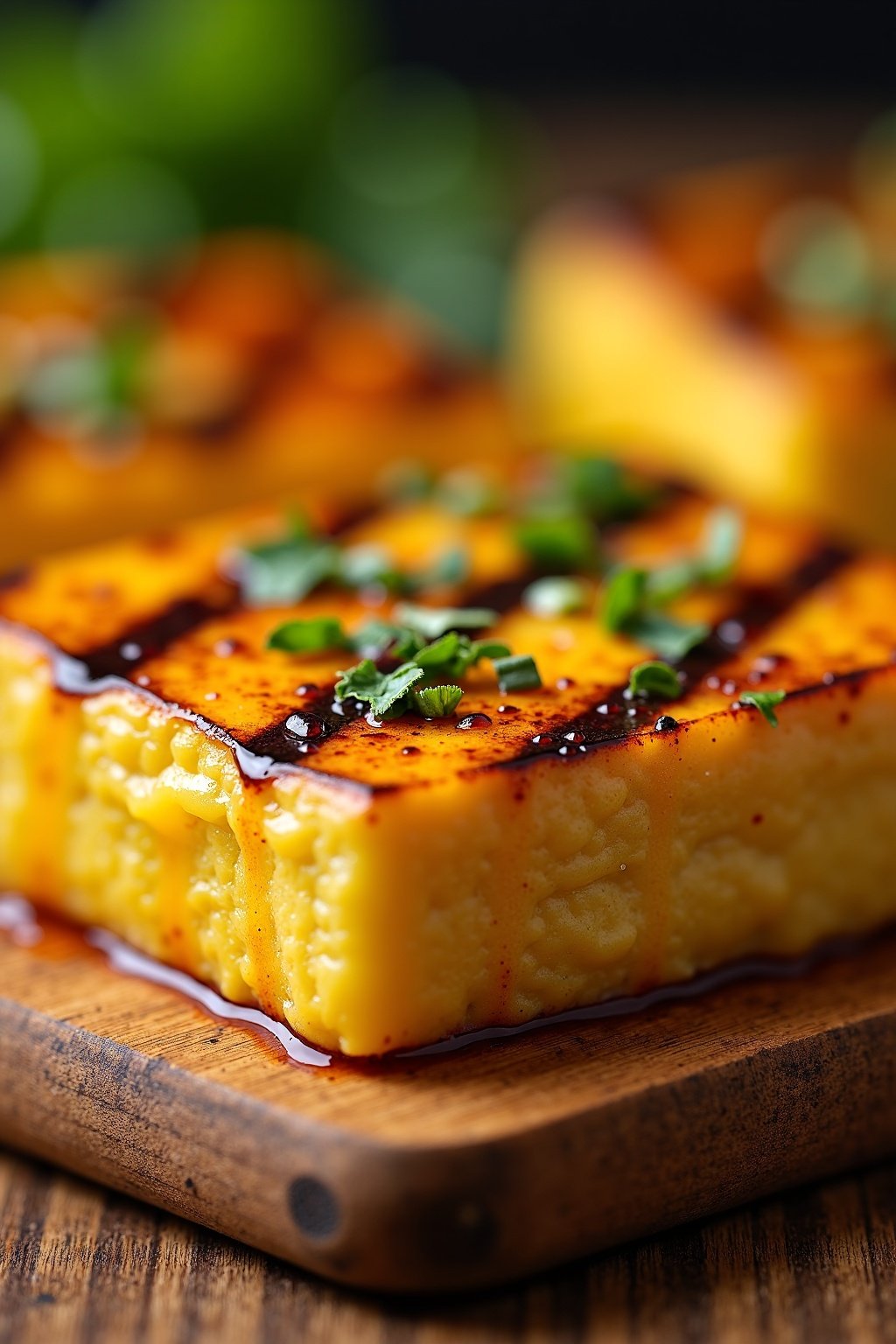 Zesty Lemon Herb Grilled Tofu Salad cross-section with detailed textures