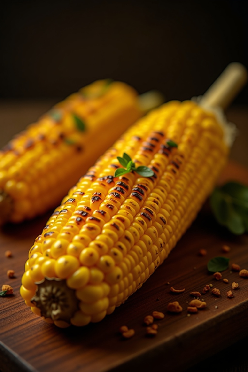 Best Grilled corn — overhead shot