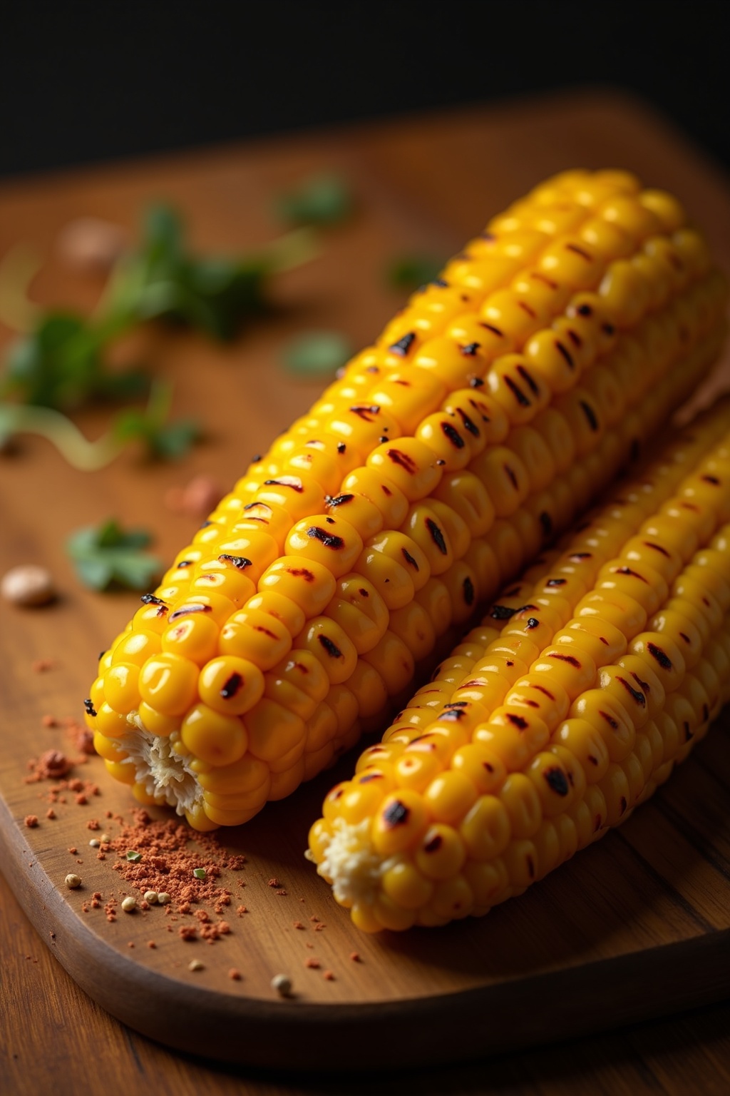 Best Grilled corn — overhead shot
