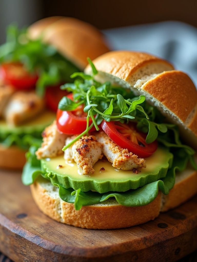 Best Picnic sandwiches close-up bite