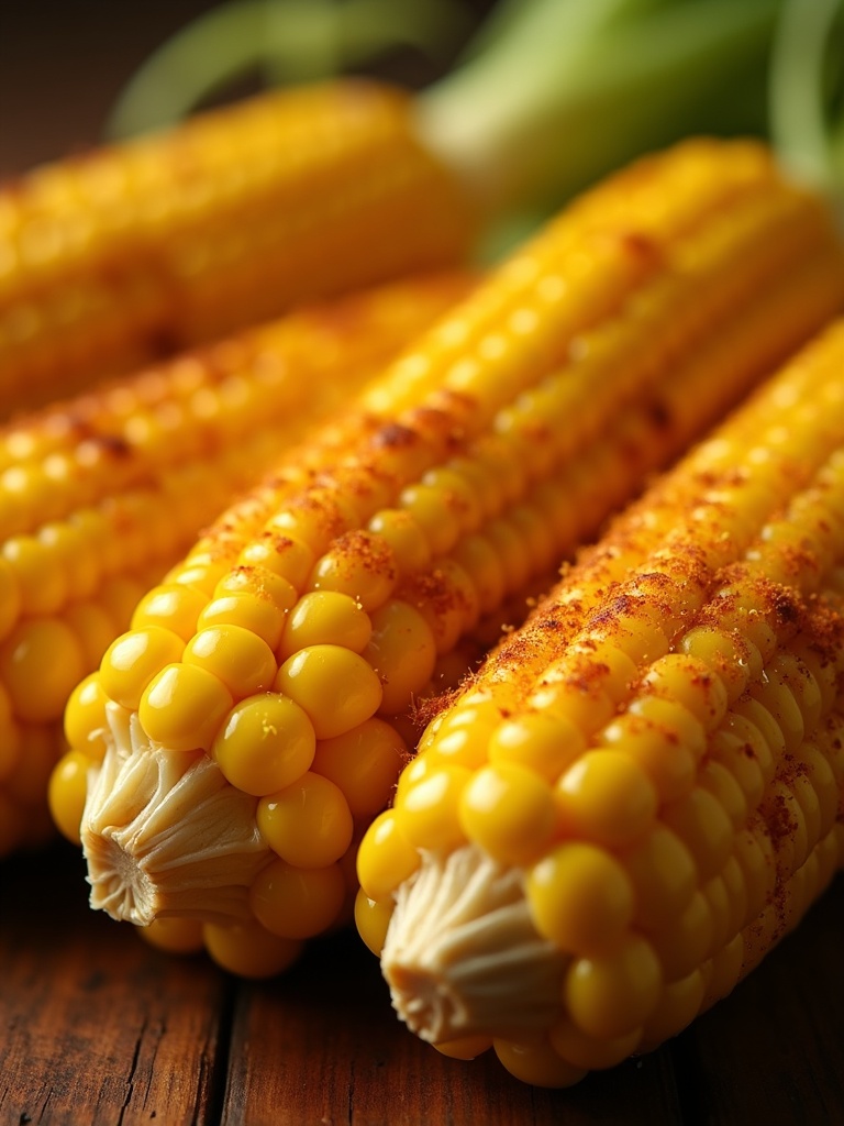 Easy Grilled corn close-up bite