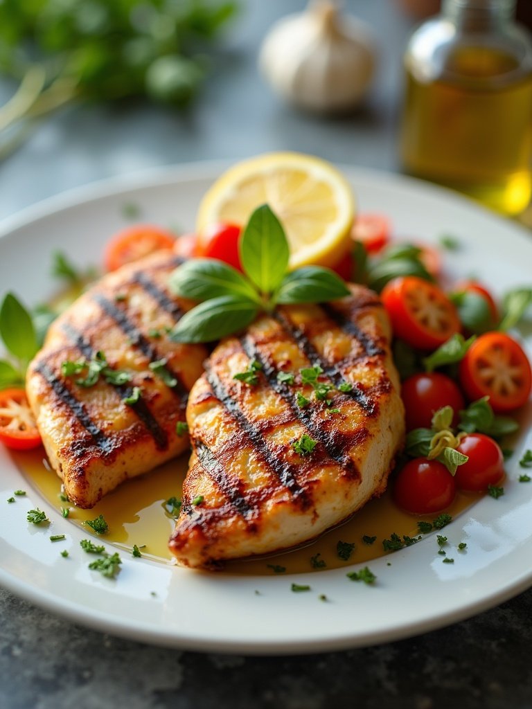 Easy Summer grilling — overhead shot