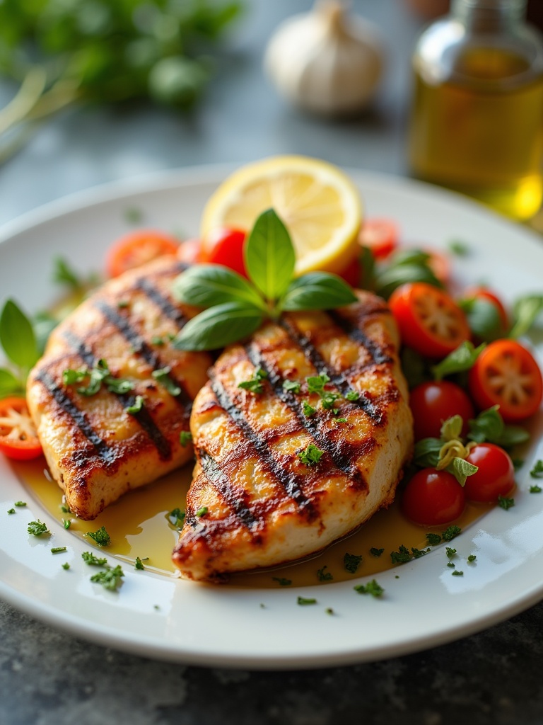 Easy Summer grilling — overhead shot