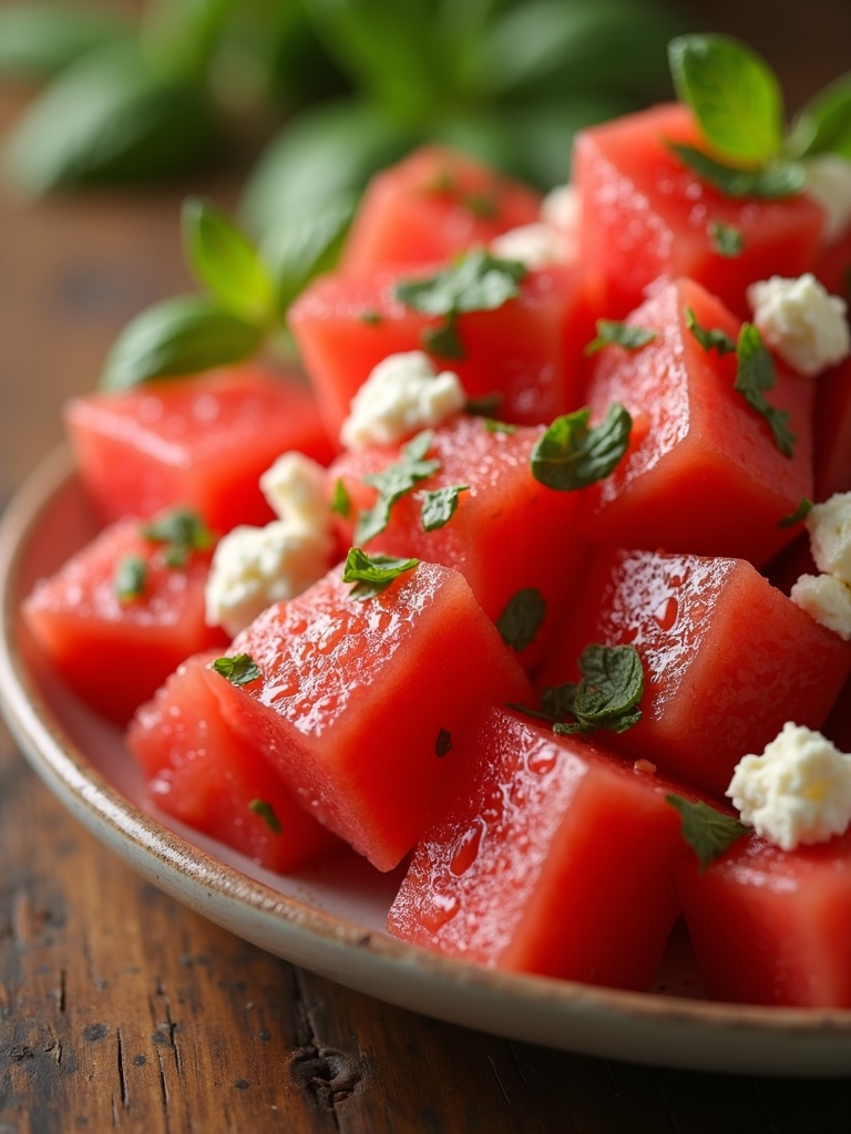 Easy Watermelon recipes close-up bite