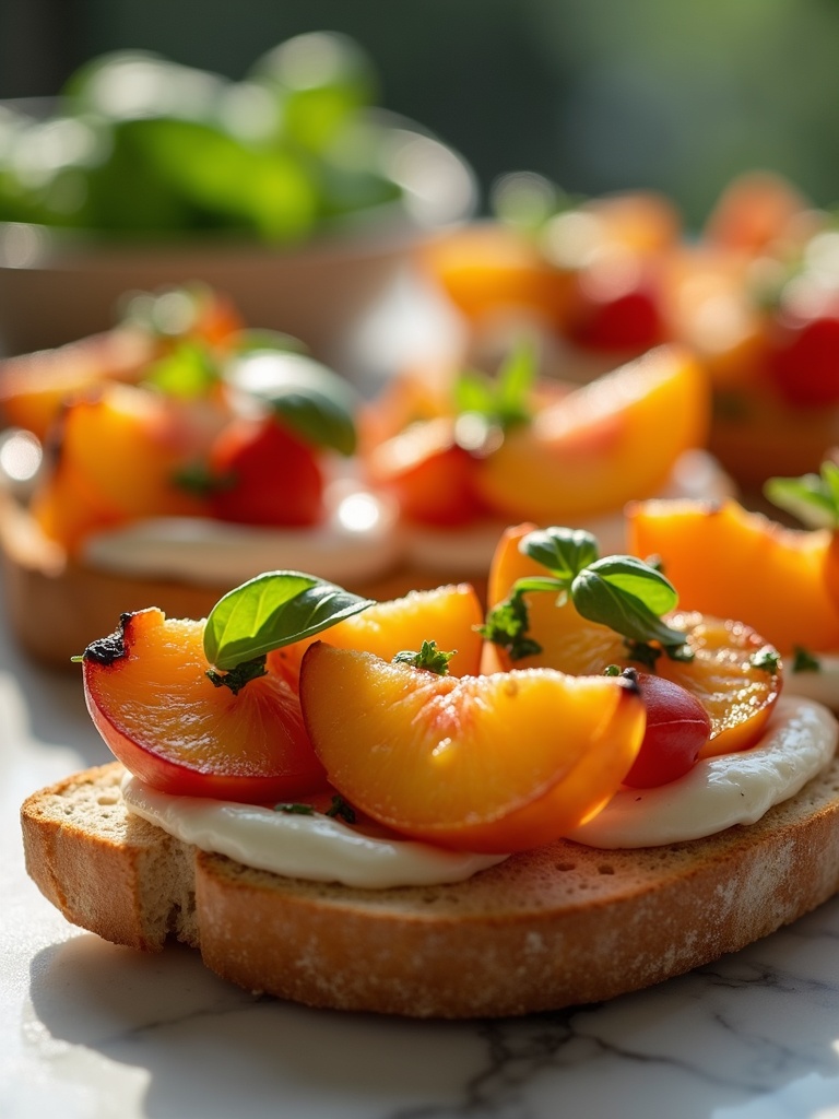 Healthy July 4th appetizers — overhead shot
