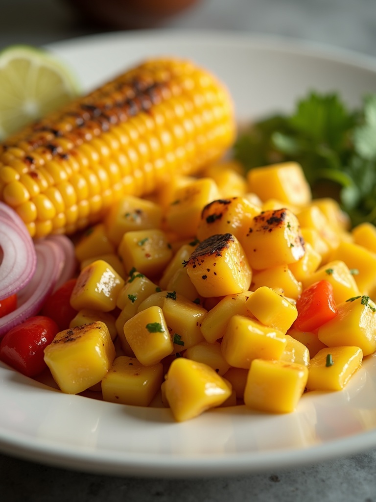 Quick Corn salad — overhead shot