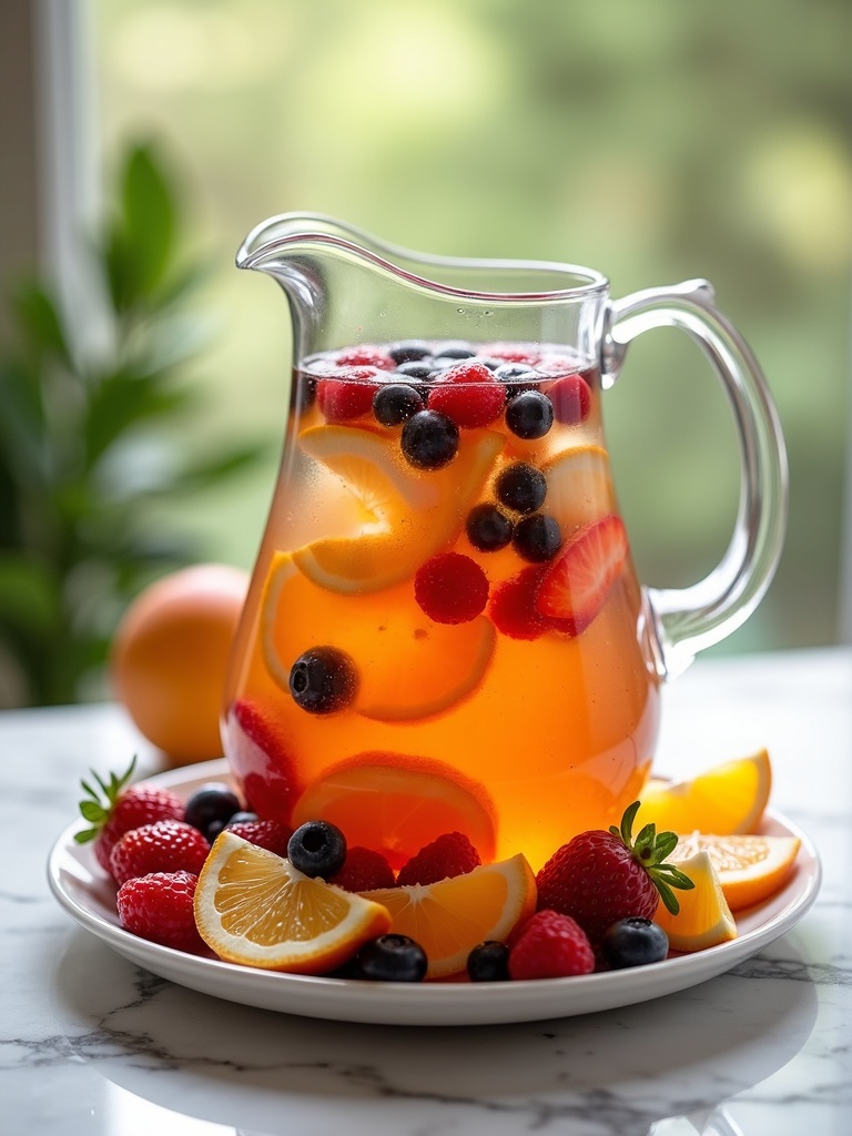 Summer sangria — overhead shot