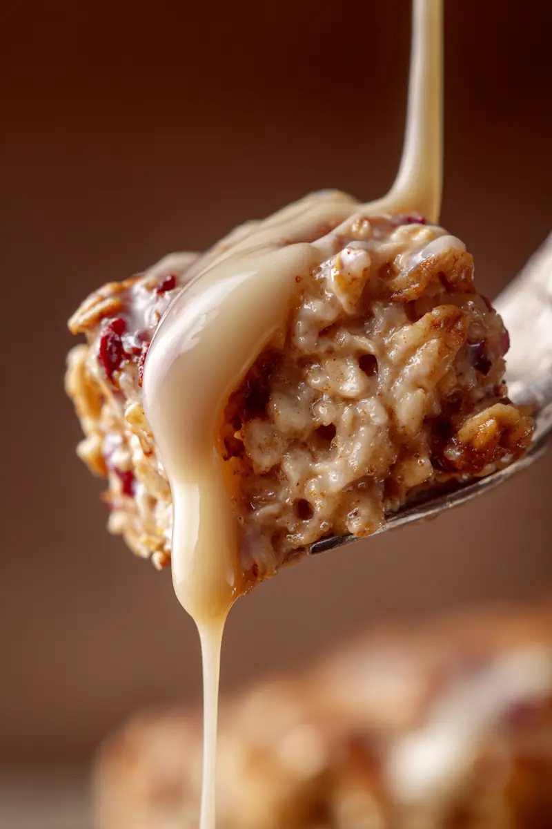 Ingredients for nutritious oatmeal: oats, berries, nuts, and honey on table.